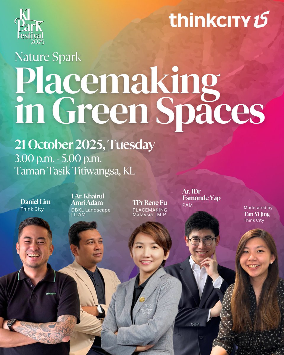 My colleagues will be bringing their placemaking brains outdoors tomorrow. Come by, learn a thing or two, and maybe get inspired to rethink our green spaces 😚

<a href="/mythinkcity/">Think City</a>