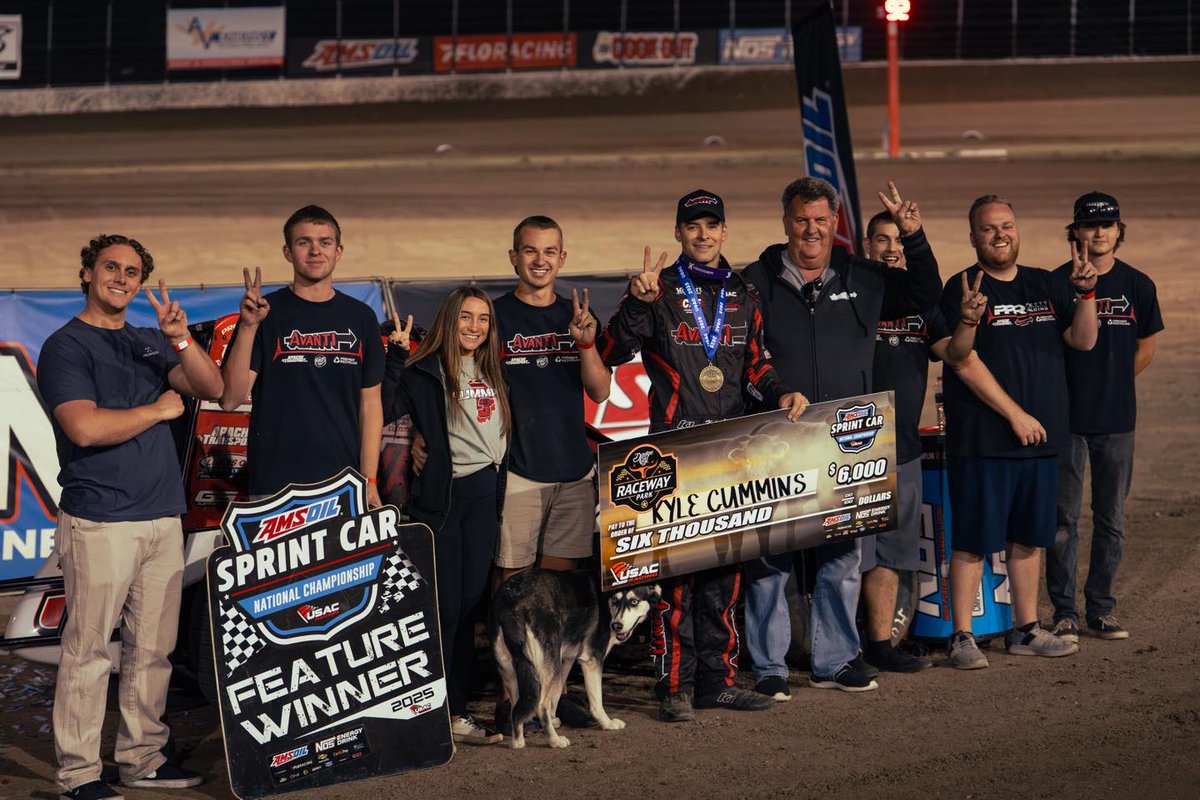 Kyle Cummins soars to new heights, securing his 10th win of the USAC AMSOIL Sprint Car National Championship season at Kansas' Dodge City Raceway Park on Friday night! 🏎️

#WilwoodRacing #Racing #sprintcars