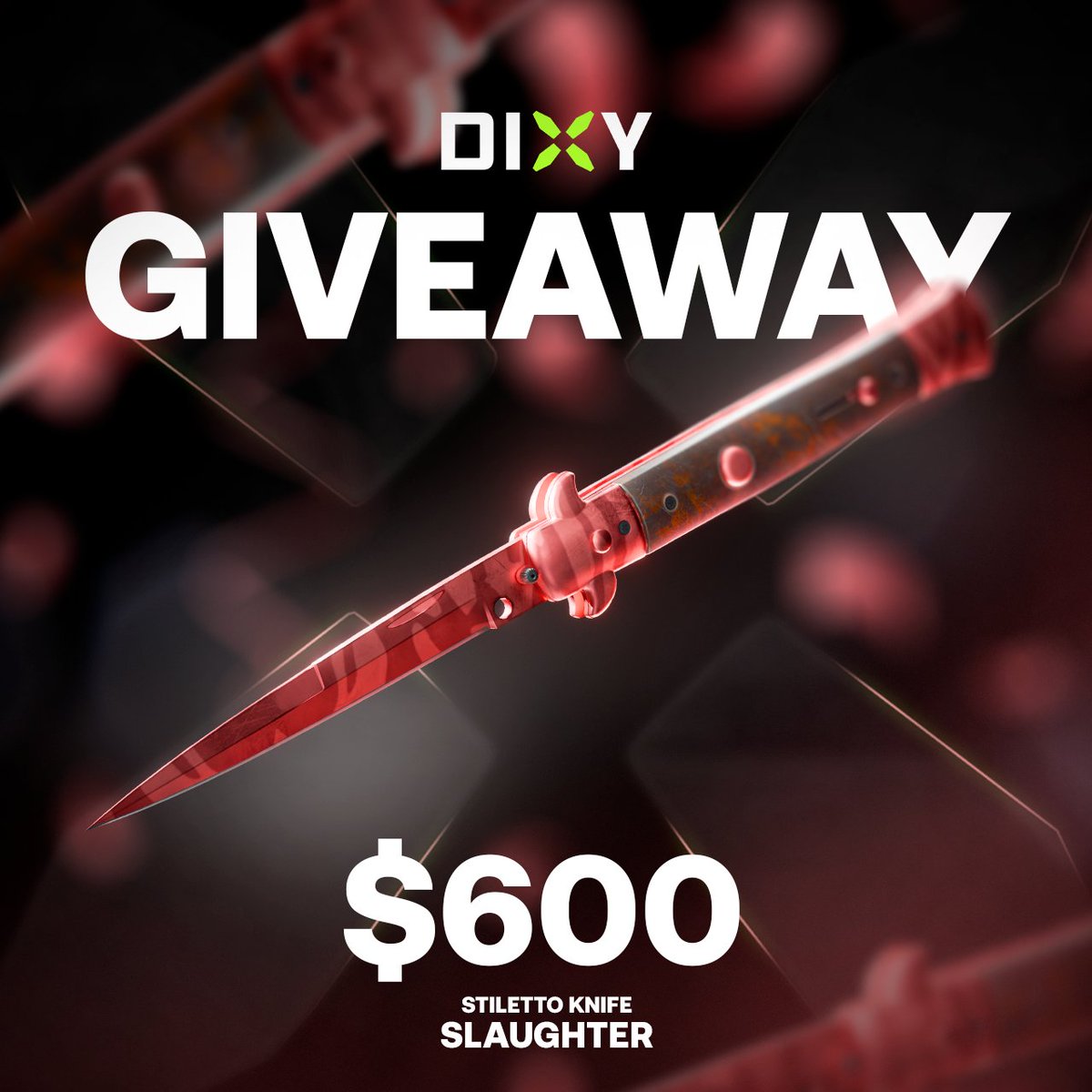 dixycom1's tweet image. STILETTO KNIFE SLAUGHTER GIVEAWAY 🚨
To enter:
- Follow @dixycom1
- Repost
- Tag 2 friends
GLHF 🤝
