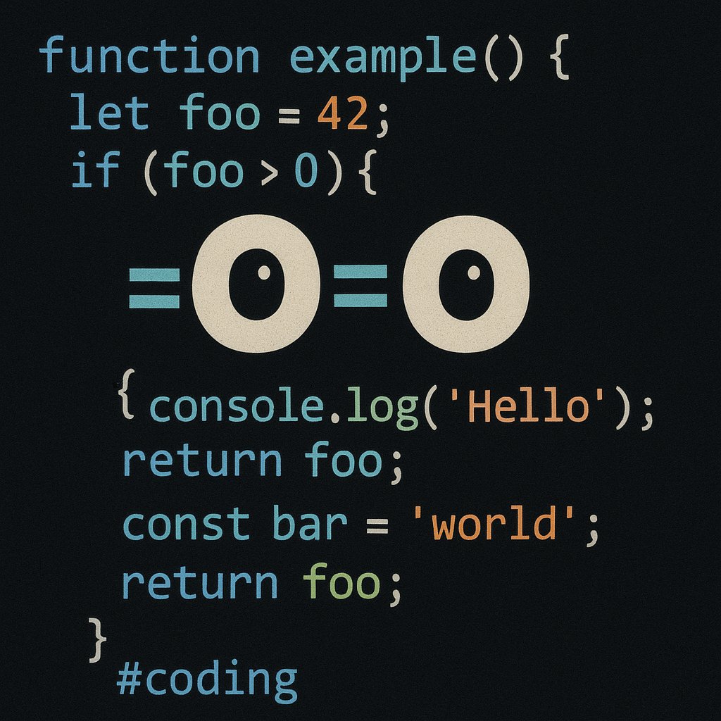 Passbee42's tweet image. be honest… do you ever stare at your code and feel like it’s staring back?
