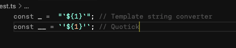 Warrradu's tweet photo. @code_kartik @gsmmtt I tried it out. Seems like you made it better than template string converter: https://t.co/iyTHgd2p6O