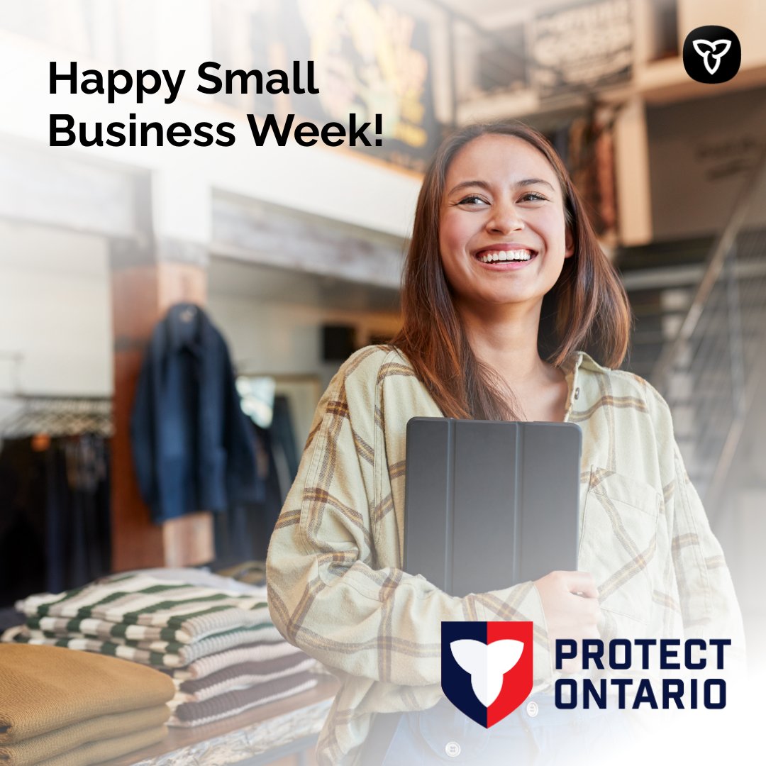 #SemaineDesPetitesEntreprises 
Célébrons les petites entreprises qui font tourner l’économie de l’Ontario et qui soutiennent les emplois à travers la province

#SmallBusinessWeek
Let's celebrate the small businesses that fuel Ontario’s economy and support jobs across the province