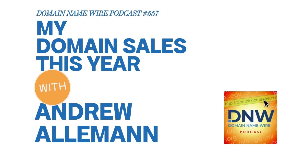 DomainNameWire's tweet image. My domain sales this year - DNW Podcast #557 -  domainnamewire.com/2025/10/20/my-โฆ