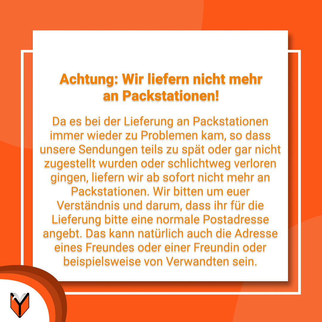 Yomeru_de's tweet photo. Wichtige Mitteilung zu unserem Webshop-Versand! Aufgrund von sehr vielen Zustellungsproblemen bei Packstationen liefern wir ab sofort nicht mehr an diese. Mehr dazu im Bild.
#yomeru #webshop #versand #manga https://t.co/34wuqRL3HI