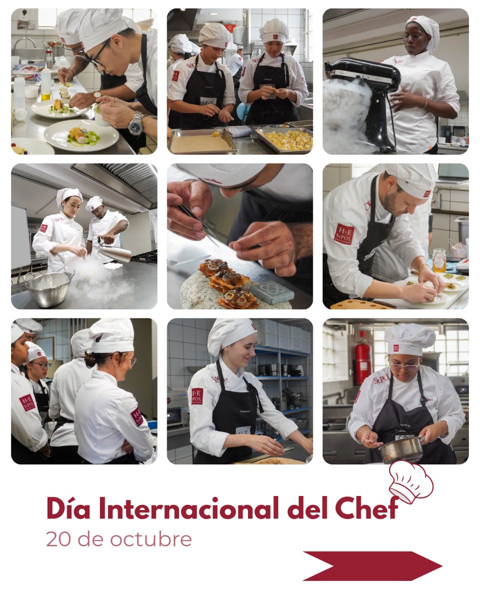 EUHTStPOL's tweet image. 👨‍🍳 ¡Feliz Día Internacional del/la Chef! 👩‍🍳

Por la dedicación, la pasión y la creatividad de quienes lideran la cocina y hacen posible que cada plato sea un proyecto bien ejecutado, reflejando el valor y el compromiso de toda una profesión.

#EUHTStPOL #DíaInternacionalChef