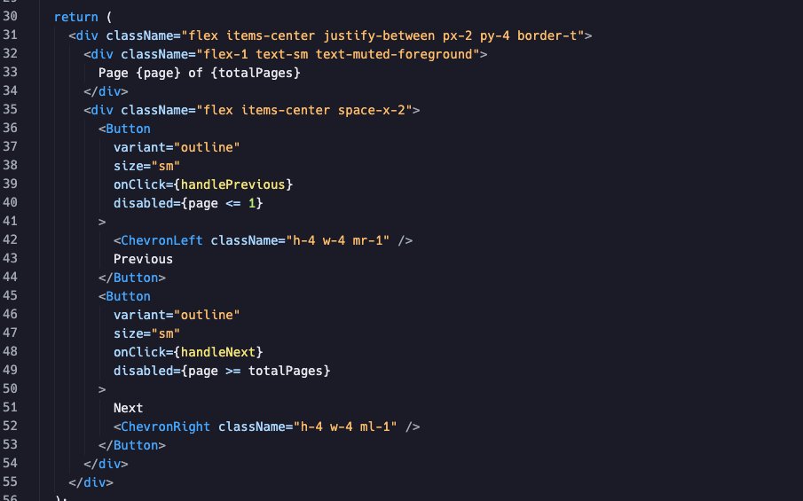 atharva_191's tweet image. Day 91 of #100DaysOfCode ⚡
Built a reusable Pagination component for my AI SaaS app
✅ “Previous” & “Next” navigation
✅ Works for both Meetings & Agents tables
✅ Scalable + clean UX
Small components = huge impact on performance
#ReactJS #NextJS #SaaS #WebDev #Frontend