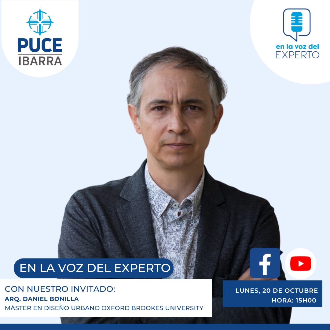 🎙️✨ ¡La Voz del Experto con una nueva edición!

En esta ocasión, nos acompaña el Arq. Daniel Bonilla, quien participará el EARQ. 🏛️ Su visión y experiencia aportan reflexiones valiosas al mundo de la arquitectura y la academia. 🌍🧠

¡No te la pierdas! 📲👀

#LaVozDelExperto