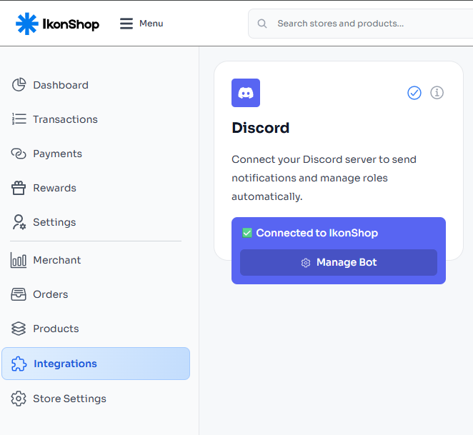 IkonShopApp's tweet photo. Finally — Discord roles are automated 🎉

Buyers now get auto-assigned roles in your server after purchasing a Paylink or product.

Just connect the new IkonShop Discord Bot and let it handle the rest.
→ Power up your community. Sell. Reward. Repeat. https://t.co/wHESWTmf2T
