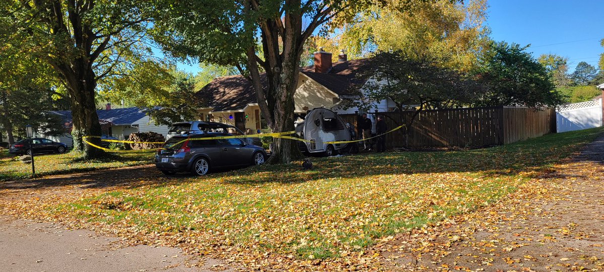 Last night it appears one car was set on fire and one camper was set on fire. It also looks like at least two bean bags were shot.