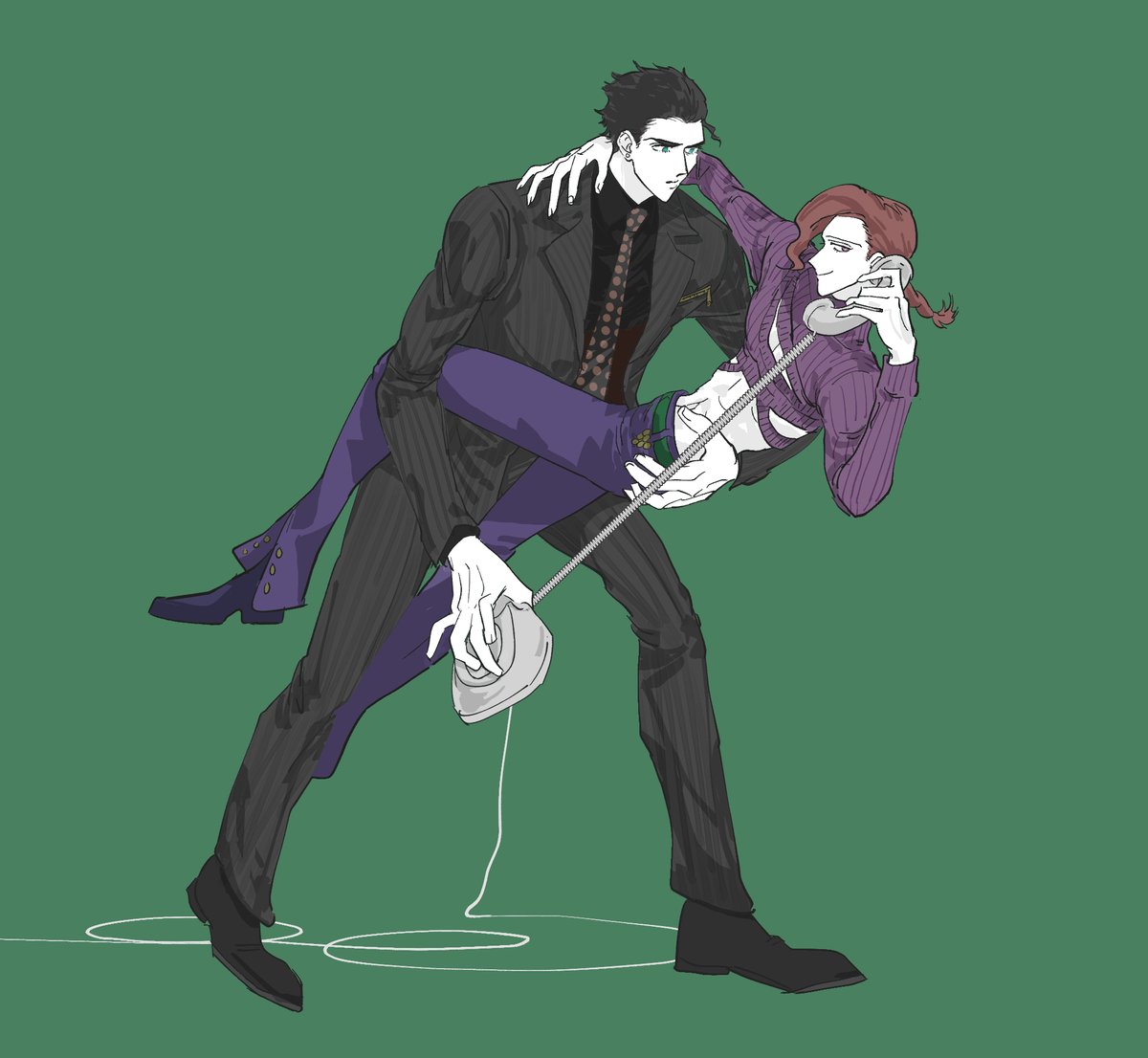 manbounogohan2's tweet image. 1回だけ出てきたスーツボスと☎️の承花