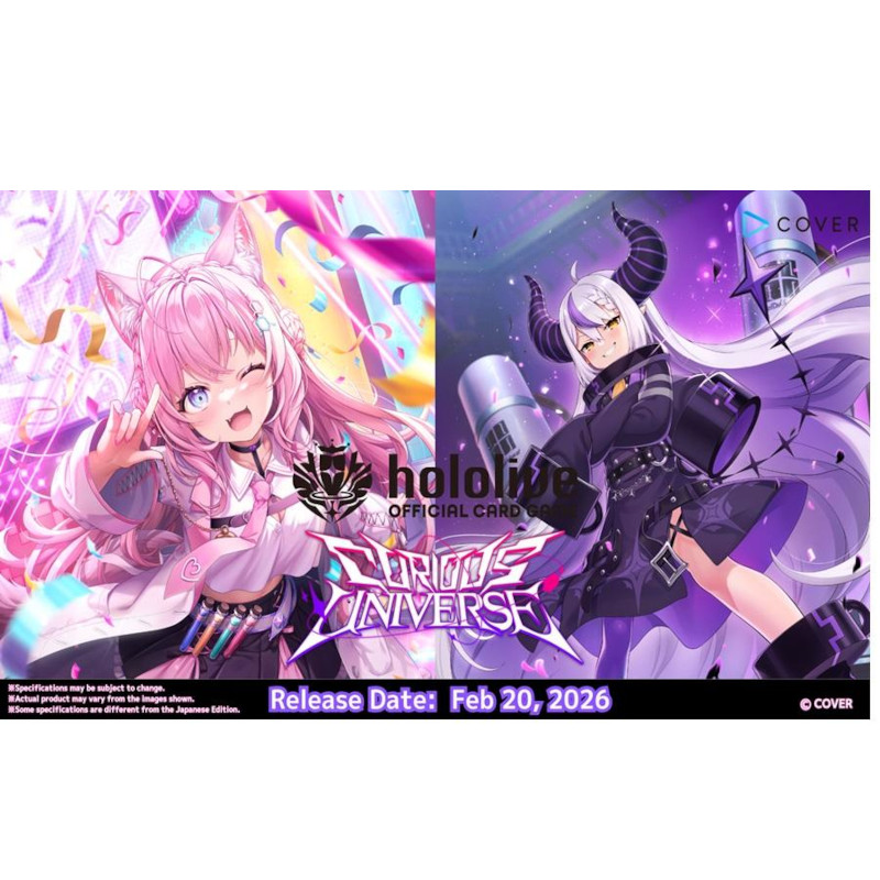 Disponible la reserva del cuarto set de Hololive Ocg Curious Universe. Tambien ya a la venta Quintet Spectrum y sus Start decks. #hOCGEN 
limitedcardboard.es/es/8-hololive-…