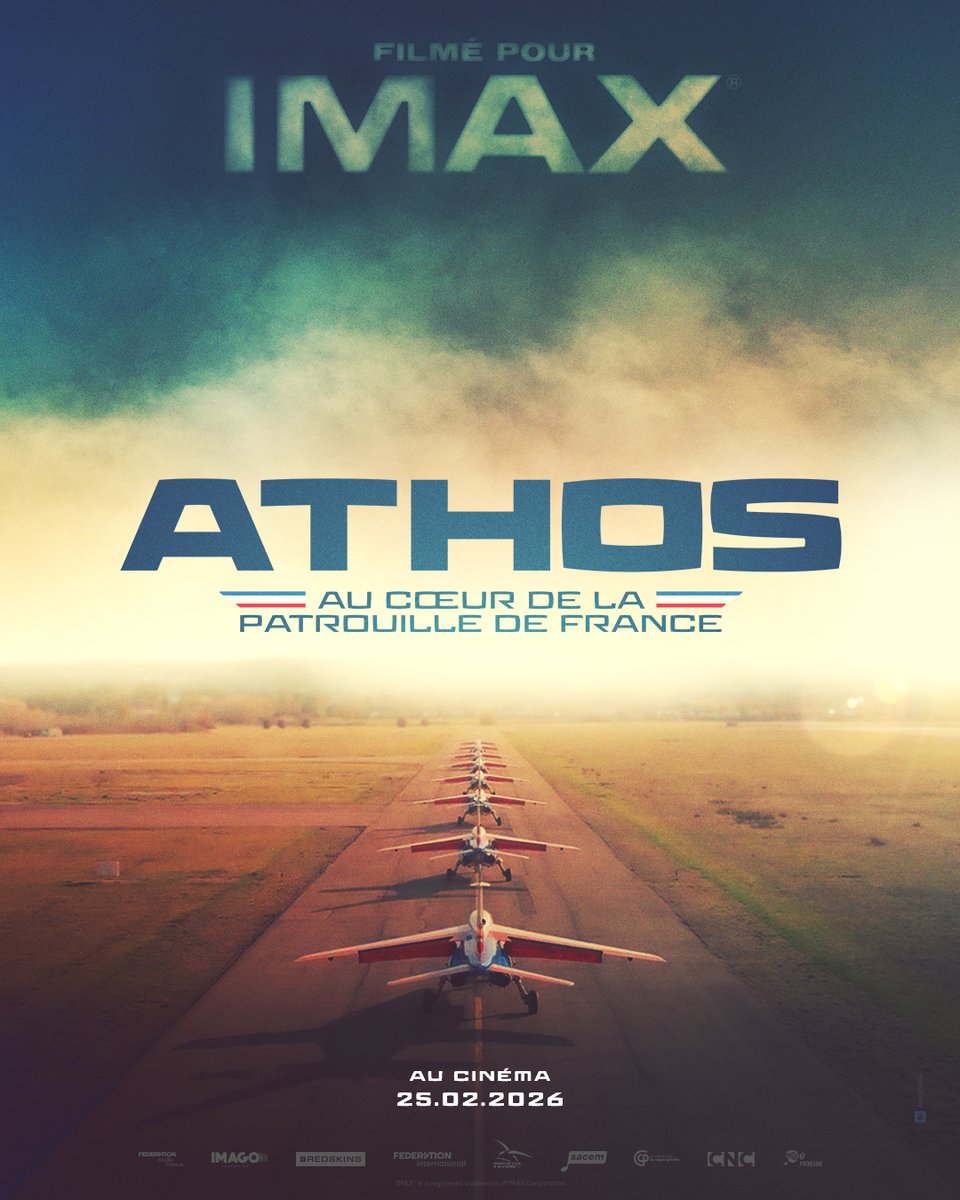 Pathé Live (@pathelive_fr) on Twitter photo Rendez-vous sur grand écran 🎥
Le film "ATHOS - Au cœur de la Patrouille de France" sortira en exclusivité au cinéma le 25 février 2026
#AthosLeFilm #PatrouilleDeFrance #Imax Rendez-vous sur grand écran 🎥
Le film "ATHOS - Au cœur de la Patrouille de France" sortira en exclusivité au cinéma le 25 février 2026
#AthosLeFilm #PatrouilleDeFrance #Imax