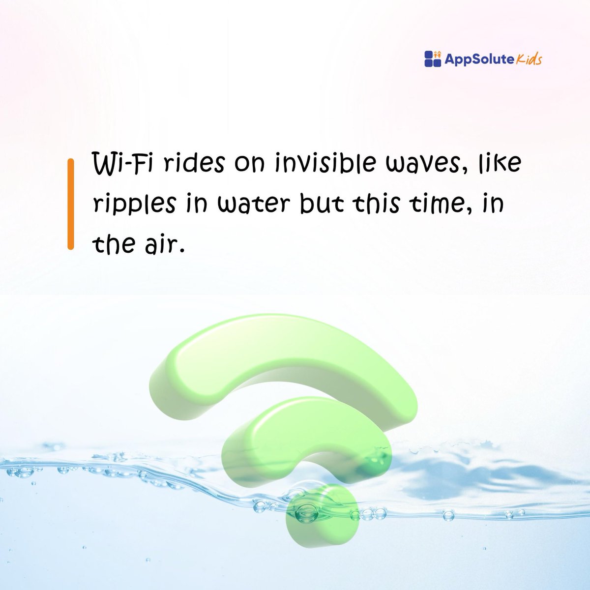 Appsolute_Kids's tweet image. It sounds like magic, right?
But Wi-Fi actually travels through invisible waves in the air. Kind of like how sound moves, just much faster. 

#kidsandtech #techforkids #learningisfun #curiouskids #funtechfacts #smartlearning #scienceforkids #digitallearning #internetforkids #fun