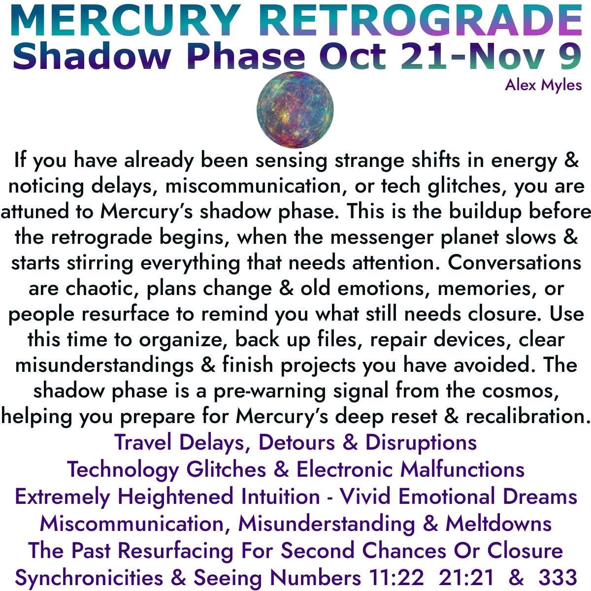 Shadow phase of Mercury Retrograde 😳