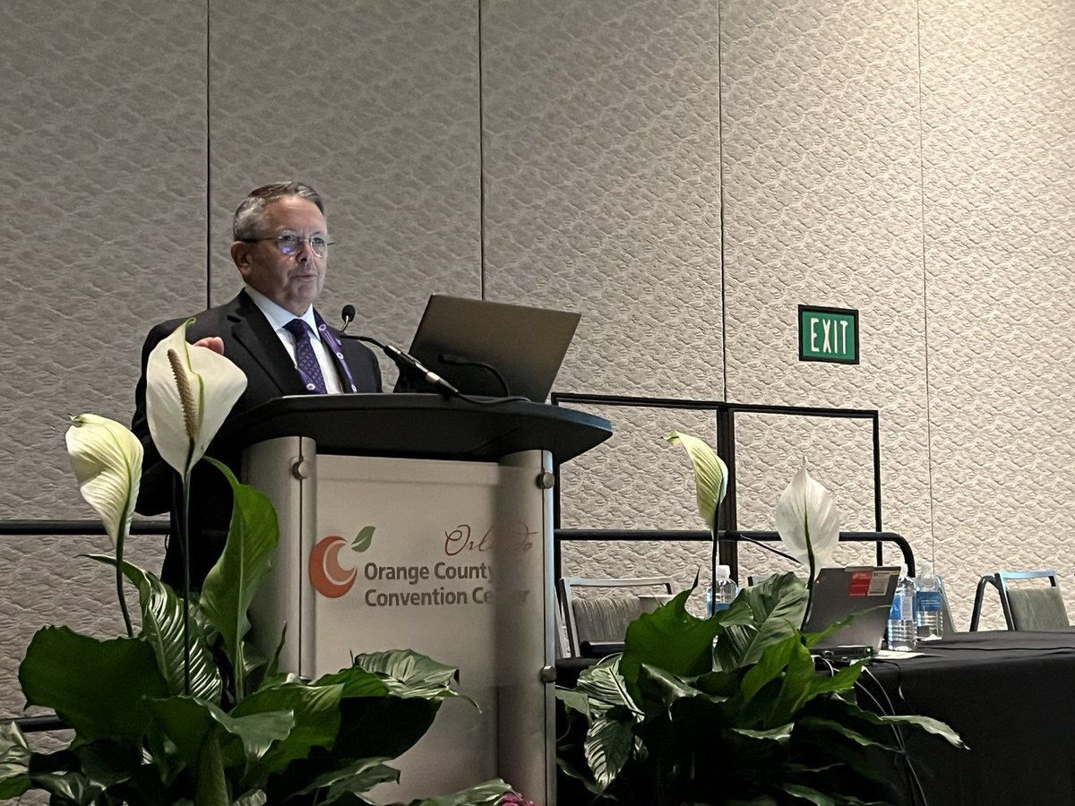 Nicholas Volpe, MD, at the podium this morning presenting on emergency neuro-ophthalmology diagnoses and management. #AAO25