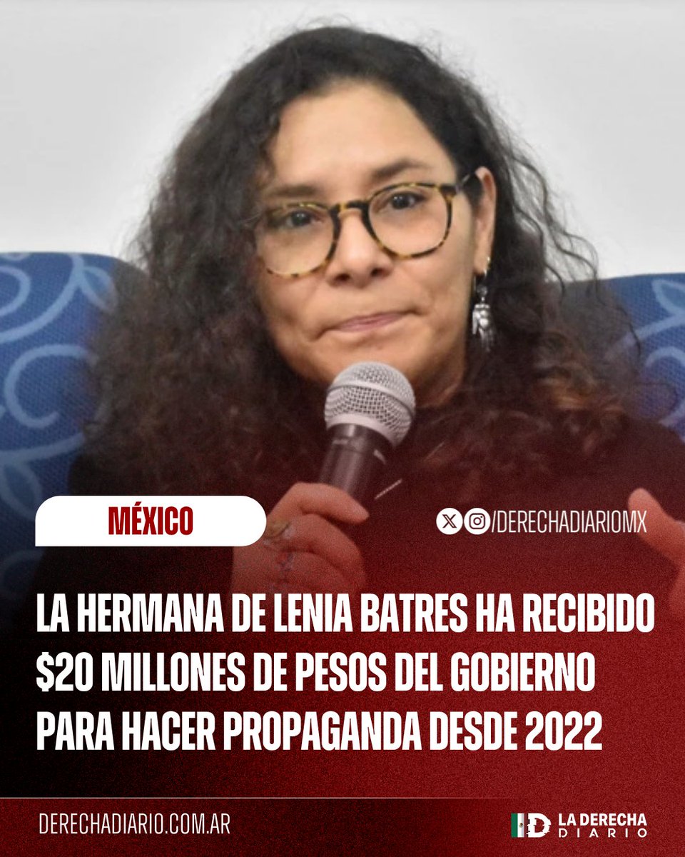 🇲🇽 | SICARIATO EDITORIAL: El gobierno de Morena ha entregado 28 contratos directos por 20 millones de pesos desde 2022 al periódico Talleres del Sur, propiedad de Vietnika Batres, hermana de Lenia Batres, para convertirlo en un medio de propaganda oficialista.