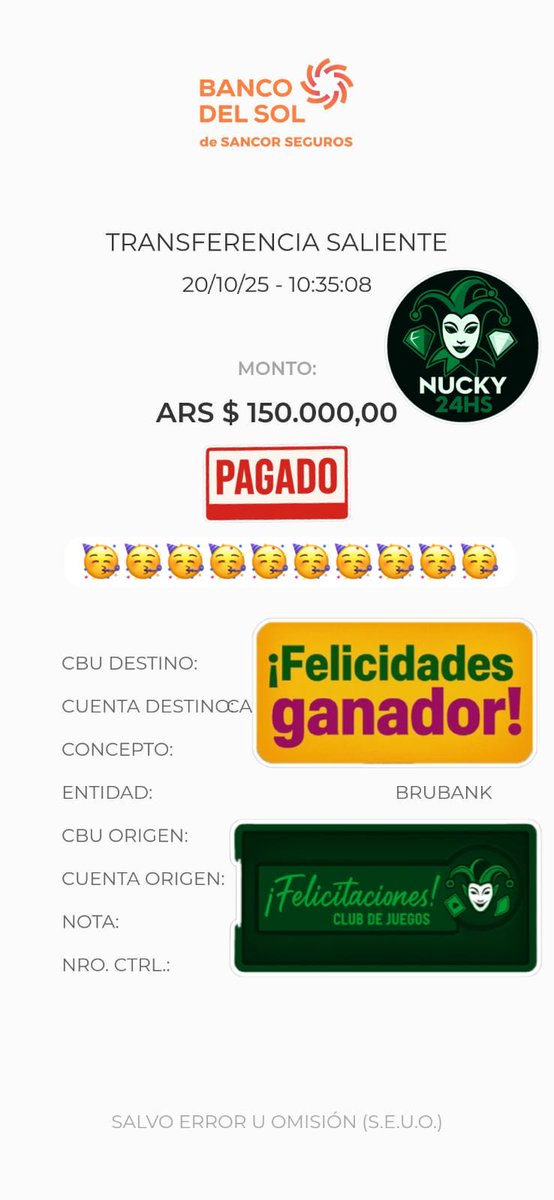 Octta_'s tweet image. 💥 ¡Arrancamos la semana pagando premios! 💥
Los ganadores ya cobraron, ¿y vos? 😎
👉 wa.link/05yfh1

#CasinoOnline
#Apuestas
#RuletaOnline
#Slots
#CasinoArgentina