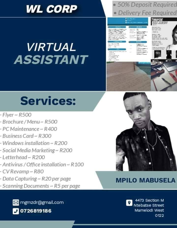 MpiloMabusela's tweet image. CV Revamp on discount.

✨ Was R80 → Now only R50 
📅 Offer valid until 23rd October 2025

Let’s make your CV stand out and open doors to new opportunities! 💼

📞 0726819186 
📧 mgmzdr@gmail.com

#RemoteAssistant 
#OnlineAssistance 
#vaservices 
#WLCorp👨🏽‍💻