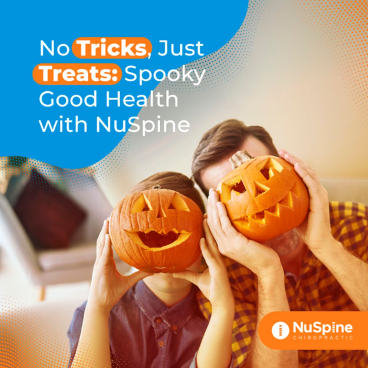 This Halloween, don't let back pain spook you. NuSpine Chiropractic is here to keep your spine healthy and happy. Wishing you a frightfully fun and pain-free Halloween.
$29 New Patient Special!
10% OFF to 1st responders and teachers.
#chiropractor #Wellness #Htownlive #SelfCare