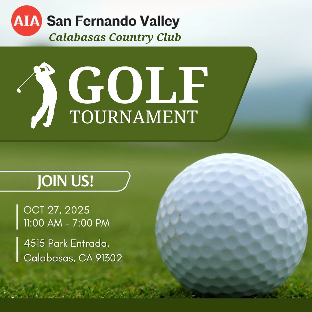 The Alliance is proud to partner with <a href="/AIA_SFV/">AIASFV</a> for the 27th Murray Siegel Classic! ⛳️ Join us 10/27 for a day of friendly competition, networking, &amp; celebration w/ leaders from the architecture, design, engineering, &amp; construction community.
👉 Register: aiasfv.org/events/golftou…