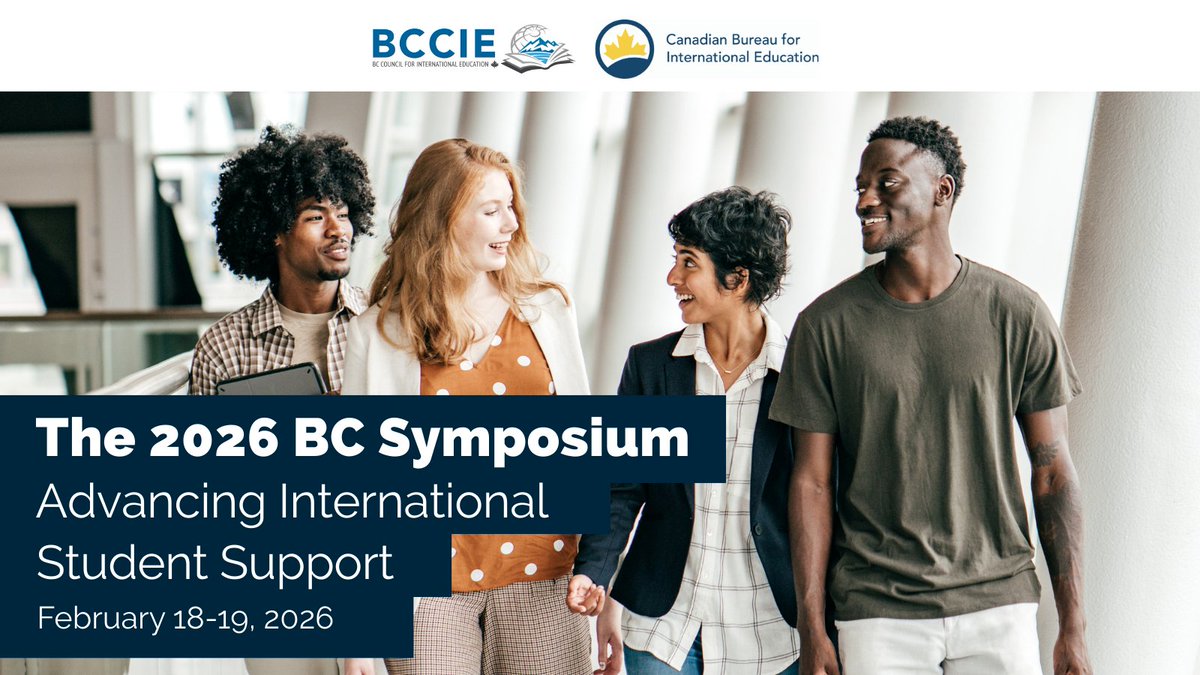 BCCIE's tweet image. Submit a proposal to speak at BCCIE&apos;s and CBIE&apos;s third annual BC Symposium: Advancing International Student Support, taking place in Vancouver February 18+19. Proposal submissions are due October 30! Learn more: ow.ly/KJ6J50X57K2