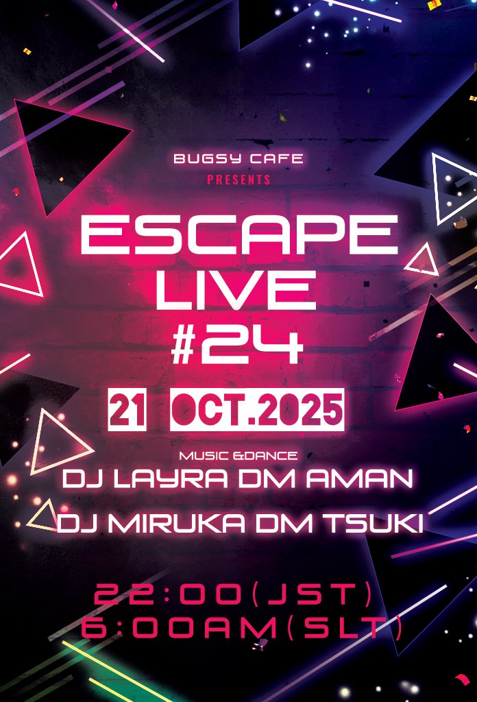 layrachanx's tweet photo. 火曜日はESCAPE　LIVE！
ハロウィンぽい会場でお待ちしてます！！
https://t.co/zEVruf2Qrc
DJはMirukaちゃんとらいら！
DMはあまんちゃんとつっきーです✨️
@amanWestminster @MTokkuri @Tsuki02m 
キーてーネー！！！
週末セールでGBのハロウィンコスゲットしたからそれ着ちゃうYo❣ https://t.co/E2Dh16QPDa