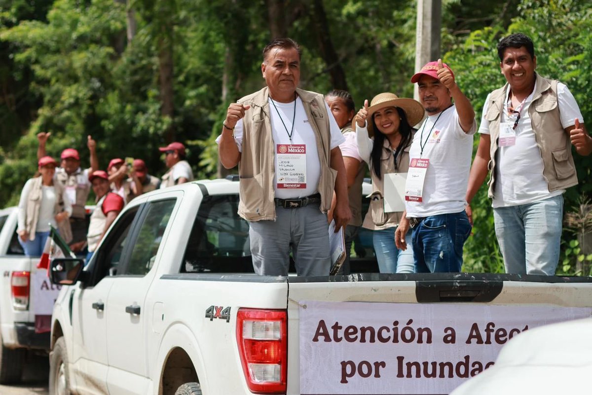 GobiernoMX's tweet image. Las servidoras y servidores de la nación de @bienestarmx han censado más de 70 mil viviendas en 100 municipios de Veracruz, Hidalgo, Puebla, Querétaro y San Luis Potosí afectados por lluvias.
Una vez realizado el censo en cada localidad, inicia la entrega de apoyos. Avanzamos…
