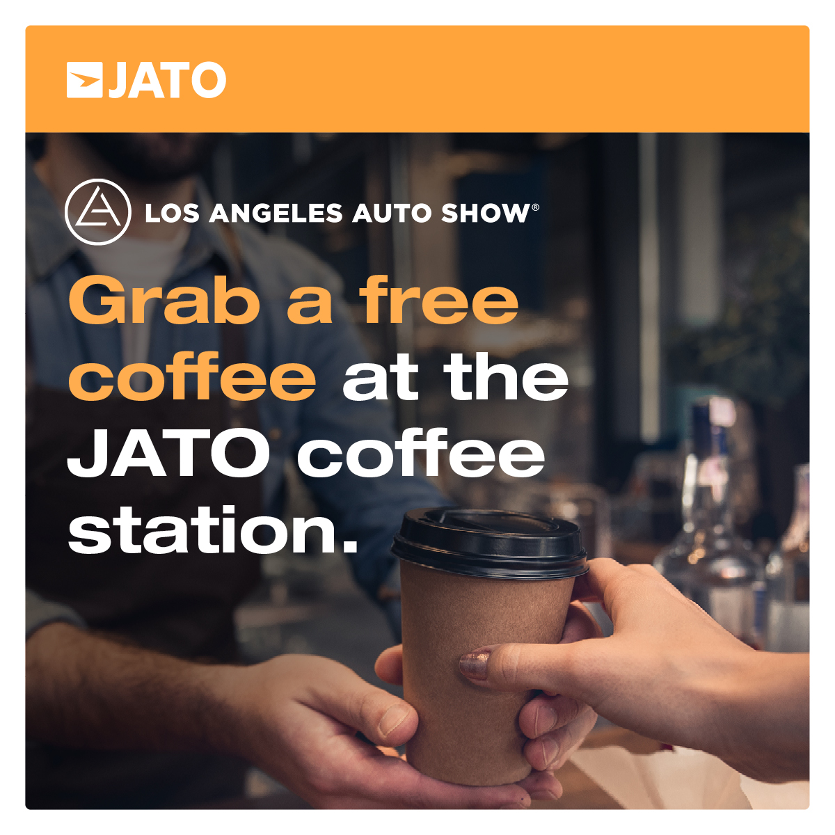 Counting down to the LA Auto Show? So are we! ☕️ Find our coffee carts at key spots—just follow the floor signs. We even got a shoutout on 'That Car Show' podcast! Tune in at 59:57 for the JATO scoop: hubs.li/Q03PjWsq0 
#laautoshow #JATODynamics #coffee #thatcarshow