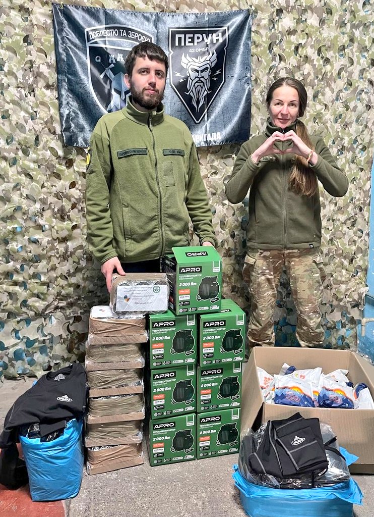 Ola z 42. Brygady wysyła Wam 🫶 za 18 #CiepłeGacie, 400parogrzewaczy, 7 nagrzewnic i okopne świeczki 🫂 zrzutka.pl/bataliondonbas dziś wydaliśmy 6762 zł❗ 76 #CiepłeGacie dla 41 i 81 br i 7 apteczek dla Chartii Jury Nesterenki <a href="/zeringshow/">ZeRingShow</a> w kolejce 6 nagrzewnic aut i anteny 😱 pls