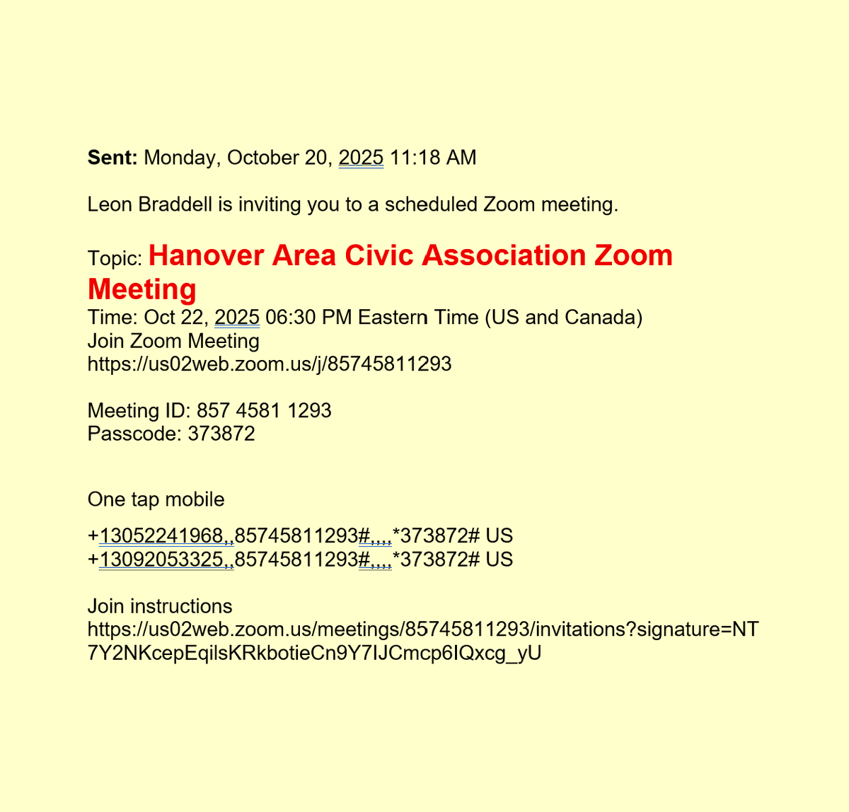 Hanover Area Civic Association tweet media