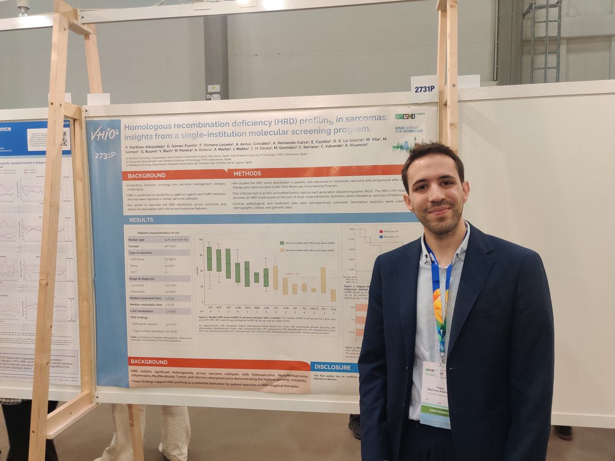 DrMirallas's tweet photo. Congratulations to all my colleagues from @VHIO @vallhebron for today's presentation at the #poster session at #ESMO25

🙌🏽 Academic efforts are not easy to push forward, bravo👏🏽 

@OncoAlert @_SEOM https://t.co/Bcofz7oyFI