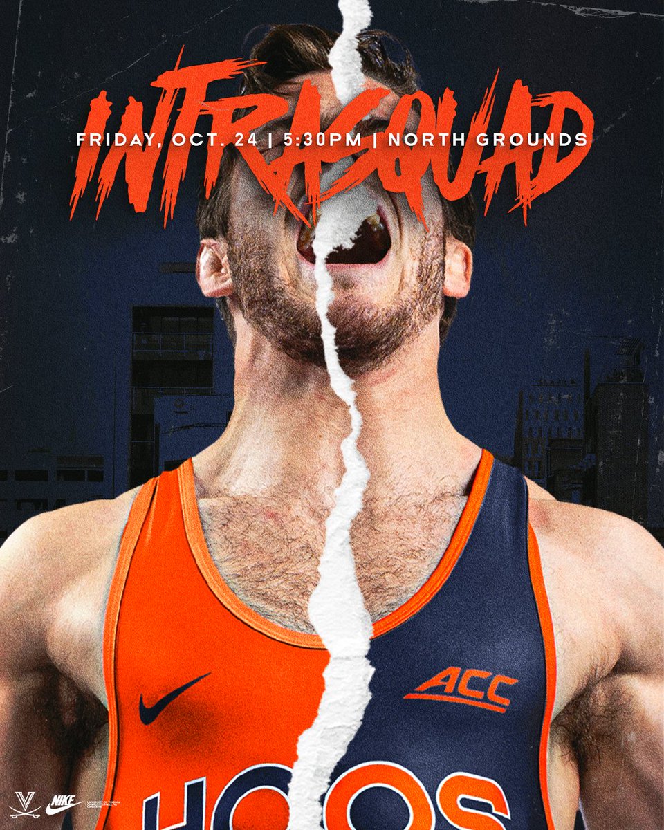 UVAWrestling's tweet photo. Get your first look at the 2025-26 Hoos with our Blue-Orange Intrasquad on Friday!

📍 North Grounds Rec Center
🕠 5:30 p.m.
🎟️ Free Admission

#GoHoos | #TheVirginiaWay https://t.co/9HM9BgMP67