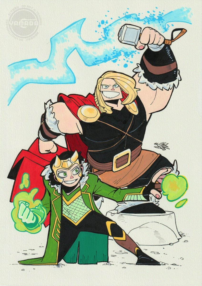 ymd_131029's tweet image. Thor &amp;amp; Loki
#comission #東京コミコン