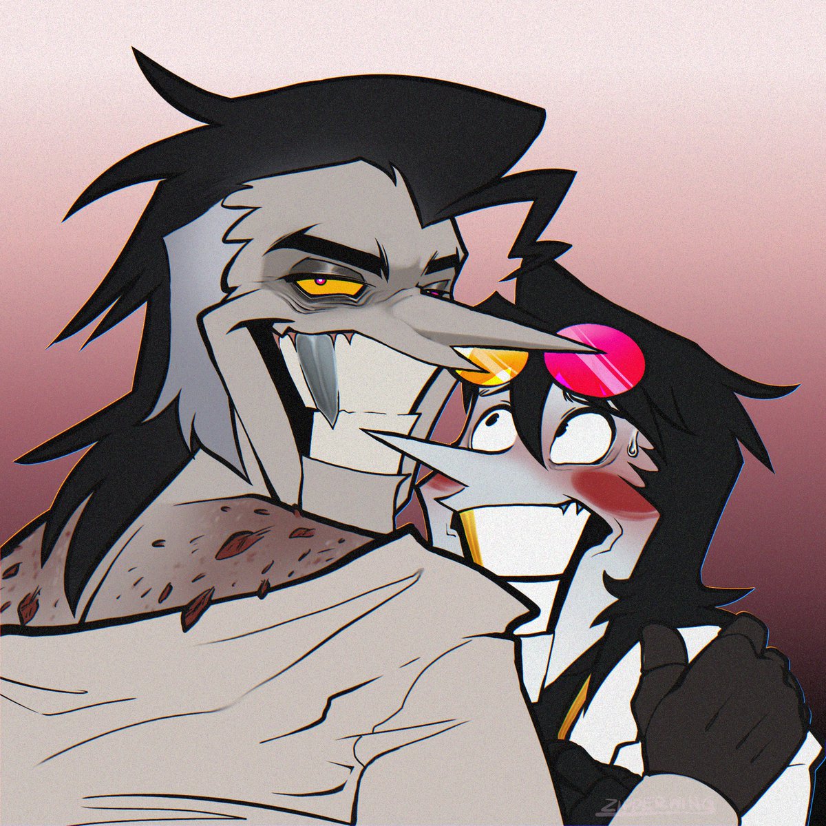 Two AU spamtongs... What are they up to?? (My Spamton and <a href="/e4tinglue/">e4tinglue</a> s Spamton 🫀)  #deltaruneAU #spamcest