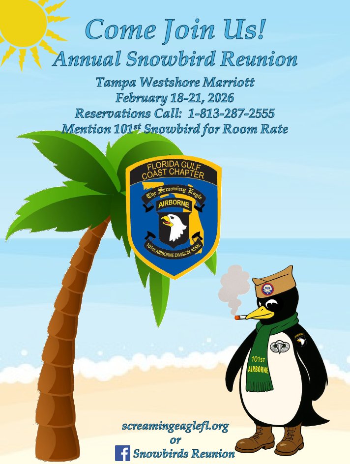 Come join us in Tampa!  Details available online screamingeagle.org/current-events