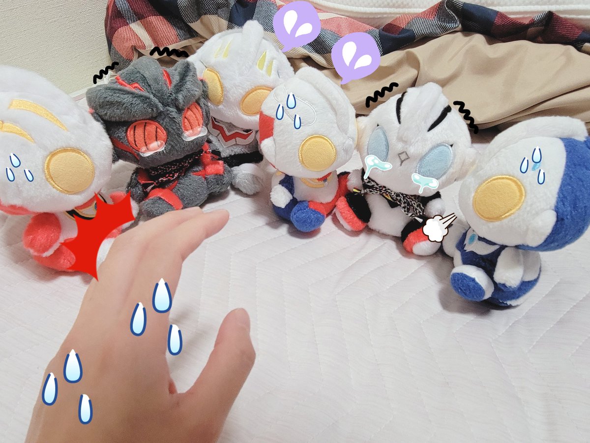 ｲｰｳﾞｨﾙ:ひっ…ひくっ…🥺
ｻﾞｷﾞ:…🥺
｢え!?ど、どうしたん!?｣
ｺｽﾓｽ:今日この2人、主が仕事行く前に起きなかったじゃん?
ｶﾞｲｱ:お見送りできなかったでしょ?起きたら主いなくて、捨てられたと思ったみたいで…
｢Oh my God…🤦‍♀️｣

#M78ふわふわが集まるタグ 
#ふわふわといっしょ