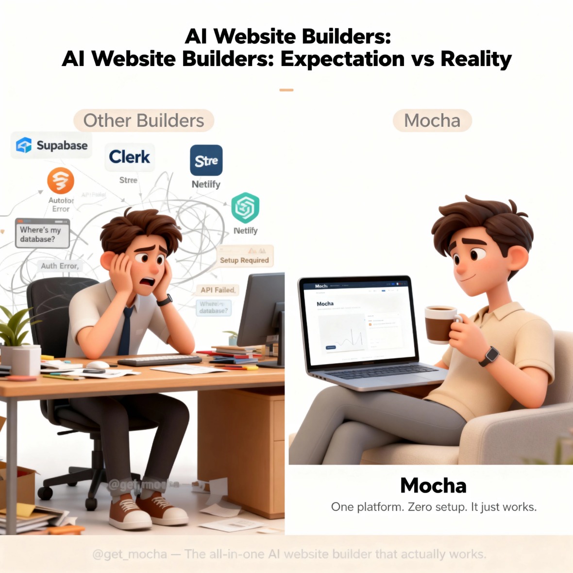 mostofakamal00's tweet image. 🌀Most people waste⏰weeks setting up websites.
🔥Smart people use AI to build in minutes⚡
😩Other builders: errors, setup, stress
😎Mocha:one click, zero setup, make it live🎉
Build fast→Launch fast→Make money💸
Need's👇
Like
RT♻️
Reply"AI"i'll send your DM
Following me🎏