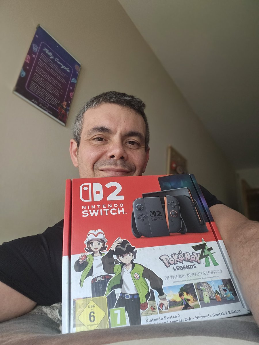 Hoy tenemos un Aurinmix feliz 😁 se viene unboxing? 🤔 Soy de gatillo fácil, era demasiada tentación 🤣 #NintendoSwitch2 #PokemonZA #MixWorlds #GamerFeliz
