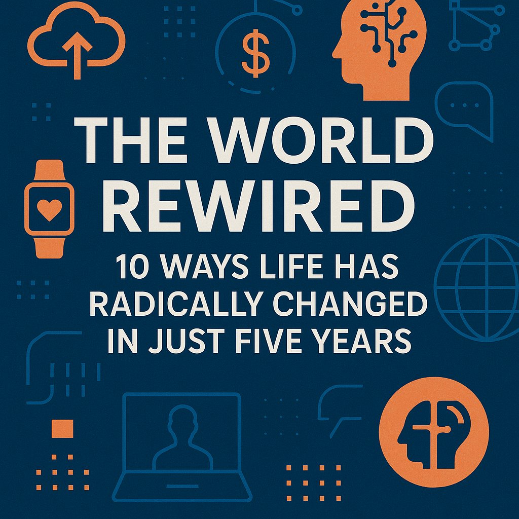 arshadspace's tweet photo. From AI and remote work to invisible money and predictive shopping — explore the 10 biggest ways the world has transformed between 2020 and 2025.

https://t.co/OYzOZmb9FO https://t.co/Zh3yOVN4vM