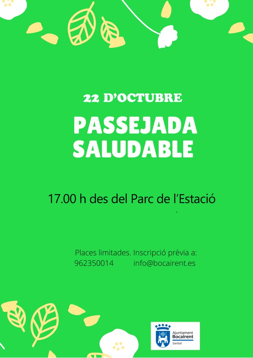 🚶 Aquest dimecres, passejada saludable! 
📍 A les 17h des del parc de l’Estació
✍🏼 Recordeu inscriure-vos