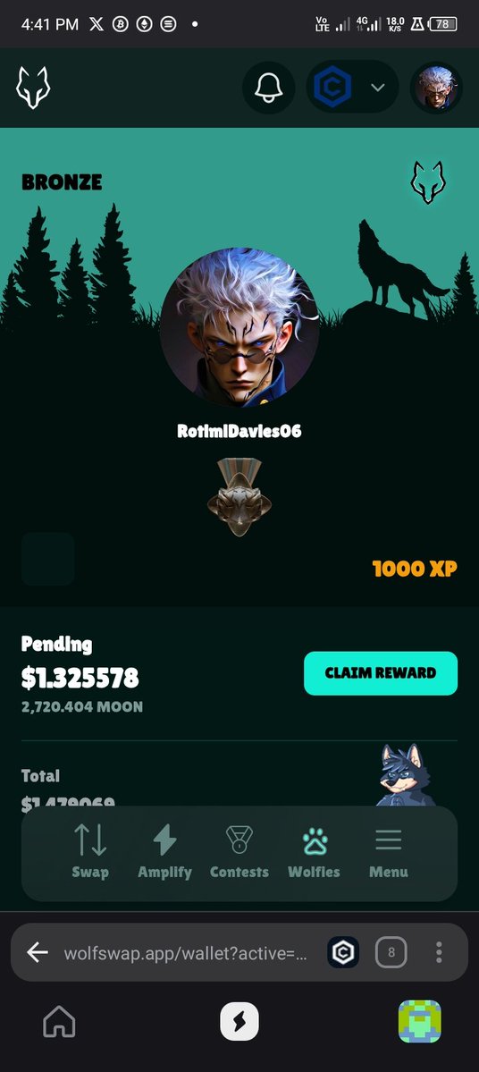 Mondays are now MOONdays

Every Mondays <a href="/wolfswapdotapp/">Wolfswap | Swap & Earn</a> pays for just tweeting about them. I didn't even get up to a dollar last Monday but I got $1 this Monday, that's to say I've got to put in the work.

Don't snooze on <a href="/wolfswapdotapp/">Wolfswap | Swap & Earn</a> and start earning