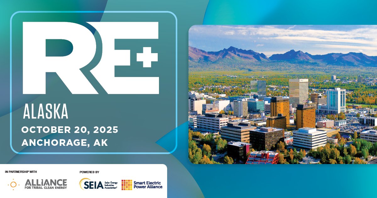 REPlusEvents's tweet image. Welcome to the very first RE+ Alaska! In partnership with the Alliance for Tribal Clean Energy, RE+ Alaska brings together those who are finding solutions to the state&apos;s energy demands.

See the full schedule here: bit.ly/3H4JDke

#REPlusAK #CleanEnergy #RenewableEnergy