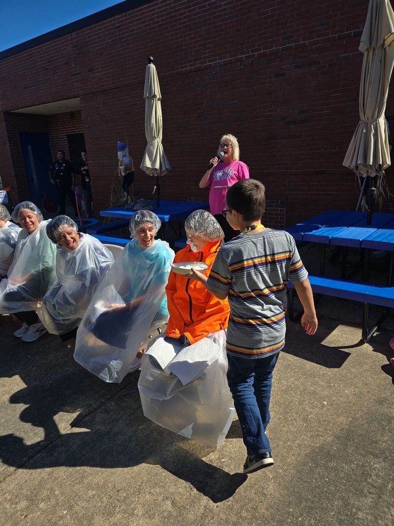 Goal crushed!💪 Because of all the hard work everyone put into our Boosterthon fundraiser, we didn't just meet our goal—we blew past it! The reward? A messy, hilarious Pie-a-Teacher event last week. Big thanks to all the staff who got pied in the face for a great cause!
