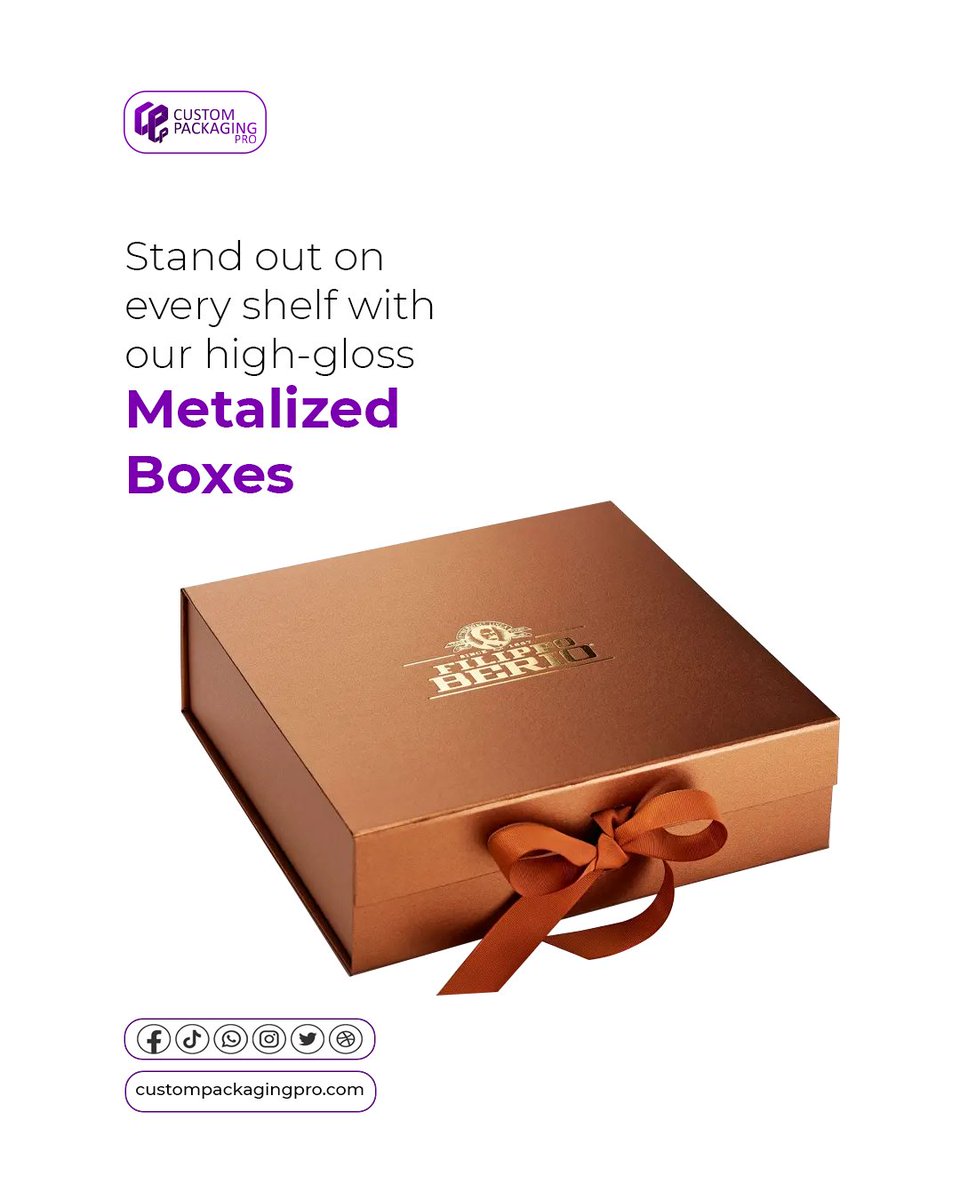 cppro_official's tweet image. 72% of US consumers say packaging design influences their purchase. Your box is your first sales pitch.
Our high-gloss metalized boxes stop the scroll and stop the shopper. Ready for packaging that converts?
DM us or call us at (346) 396-3327.
#CustomPackaging #Branding
