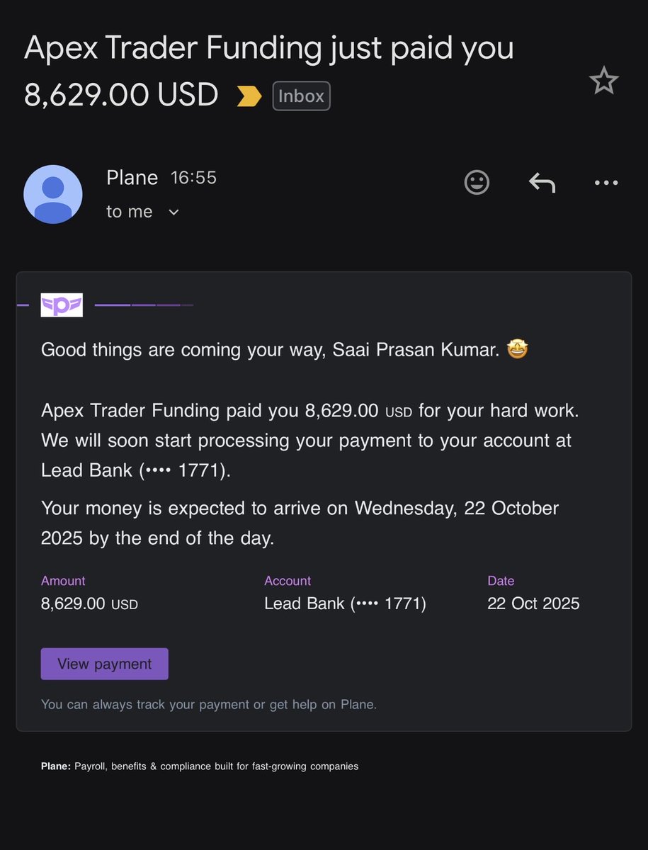 Made my festival Diwali special

Thank you <a href="/ApexTradeFund/">ApexTraderFunding</a> ❤️🫡