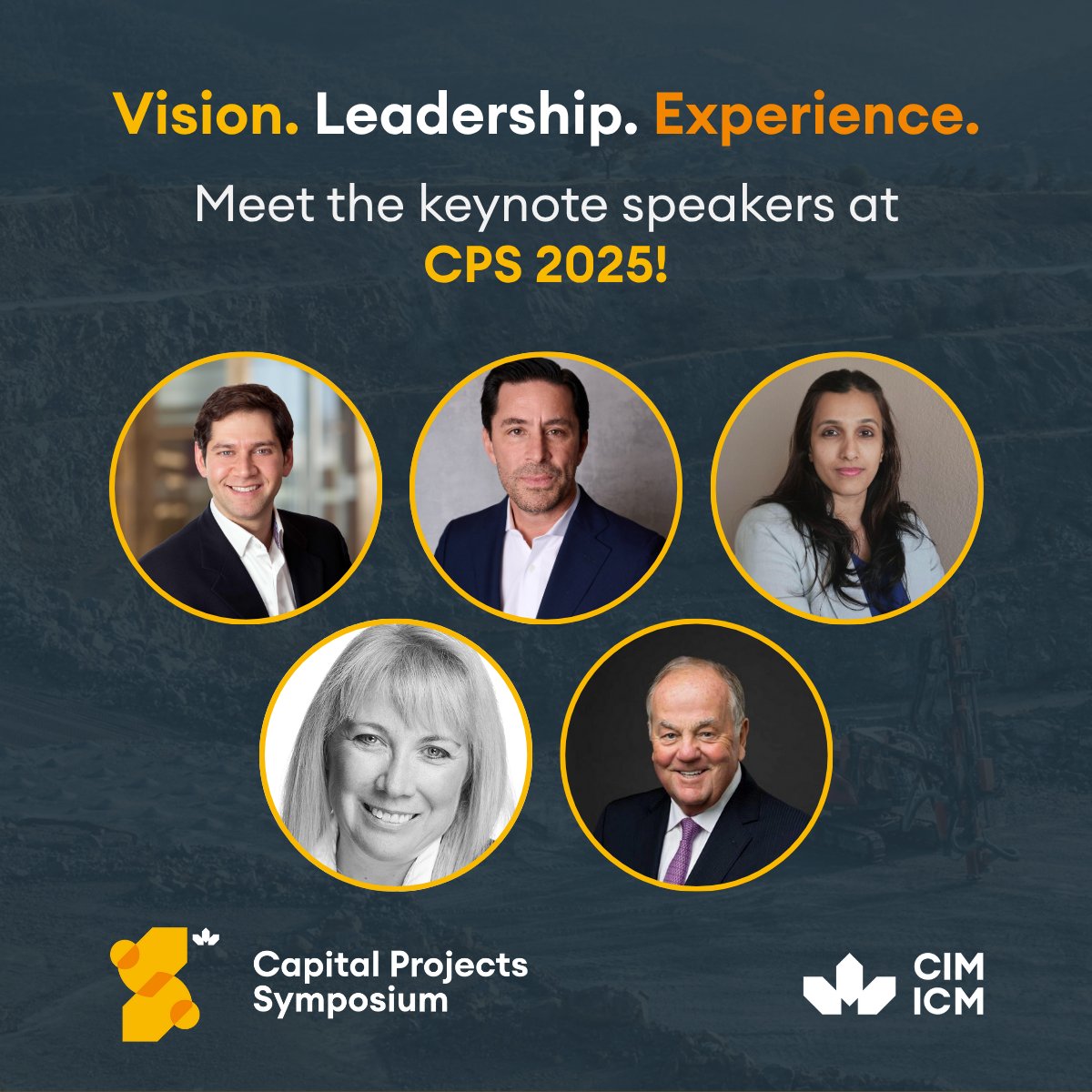 CIM_ICM's tweet image. What defines success in today’s mining projects?
At CPS 2025, industry leaders share the insights, strategies, and stories shaping the future of capital project delivery. 
🔗 See the full lineup and register: capitalprojects.cim.org/registration/
#CPS2025 #MiningLeadership #Keynotes