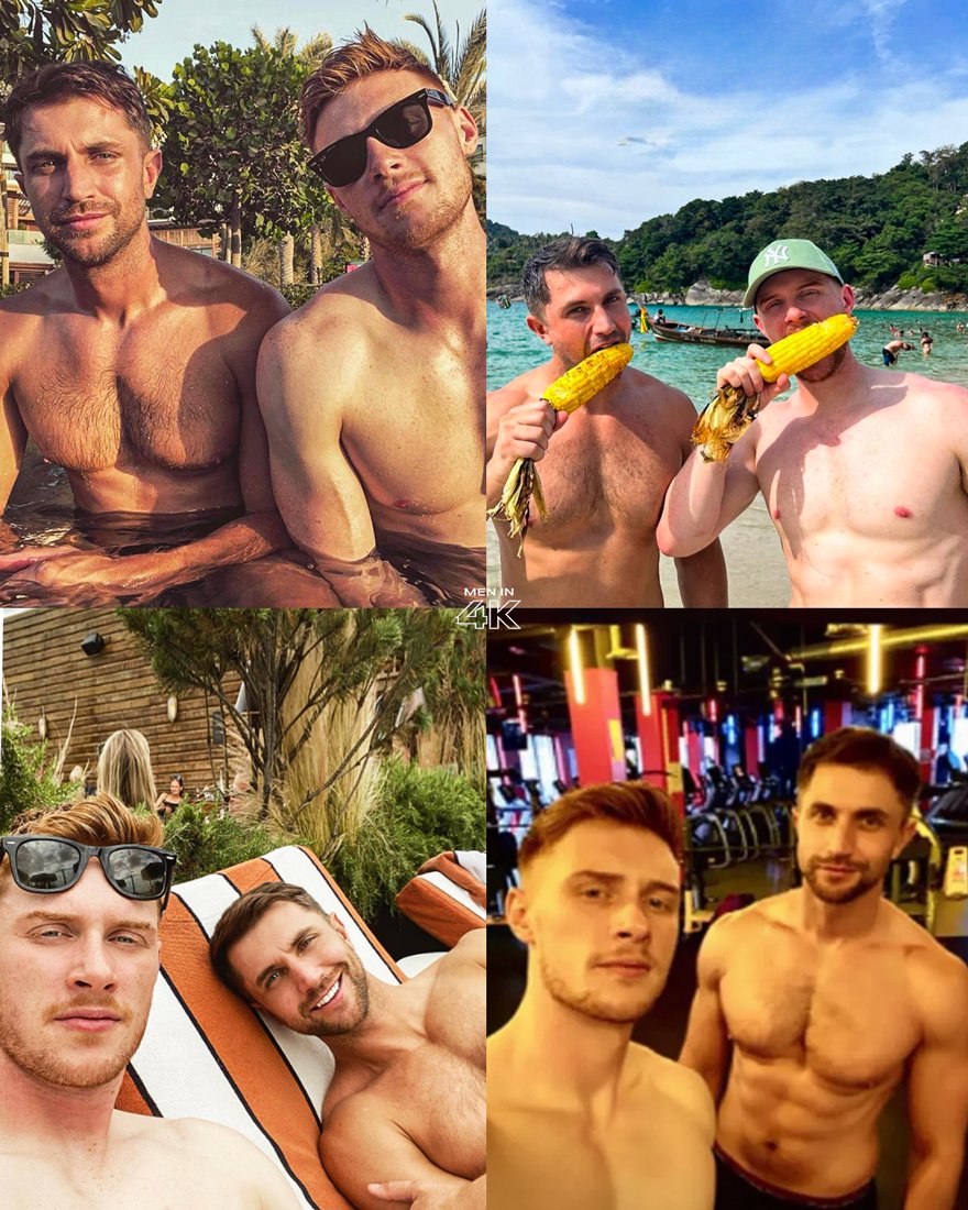 'BOOTS' star Max Parker with his husband Kris Mochrie.