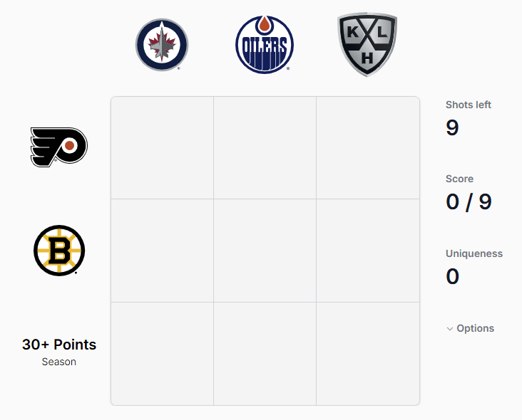 Puckdoku Game 841:
puckdoku.com
Repost and reply with your score