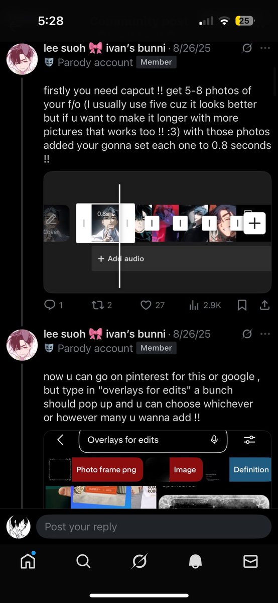 his__ideal's tweet image. the person i got the tutorial from keeps liking my comments linking their post and it makes me feel bad so here's the thread in screenshots