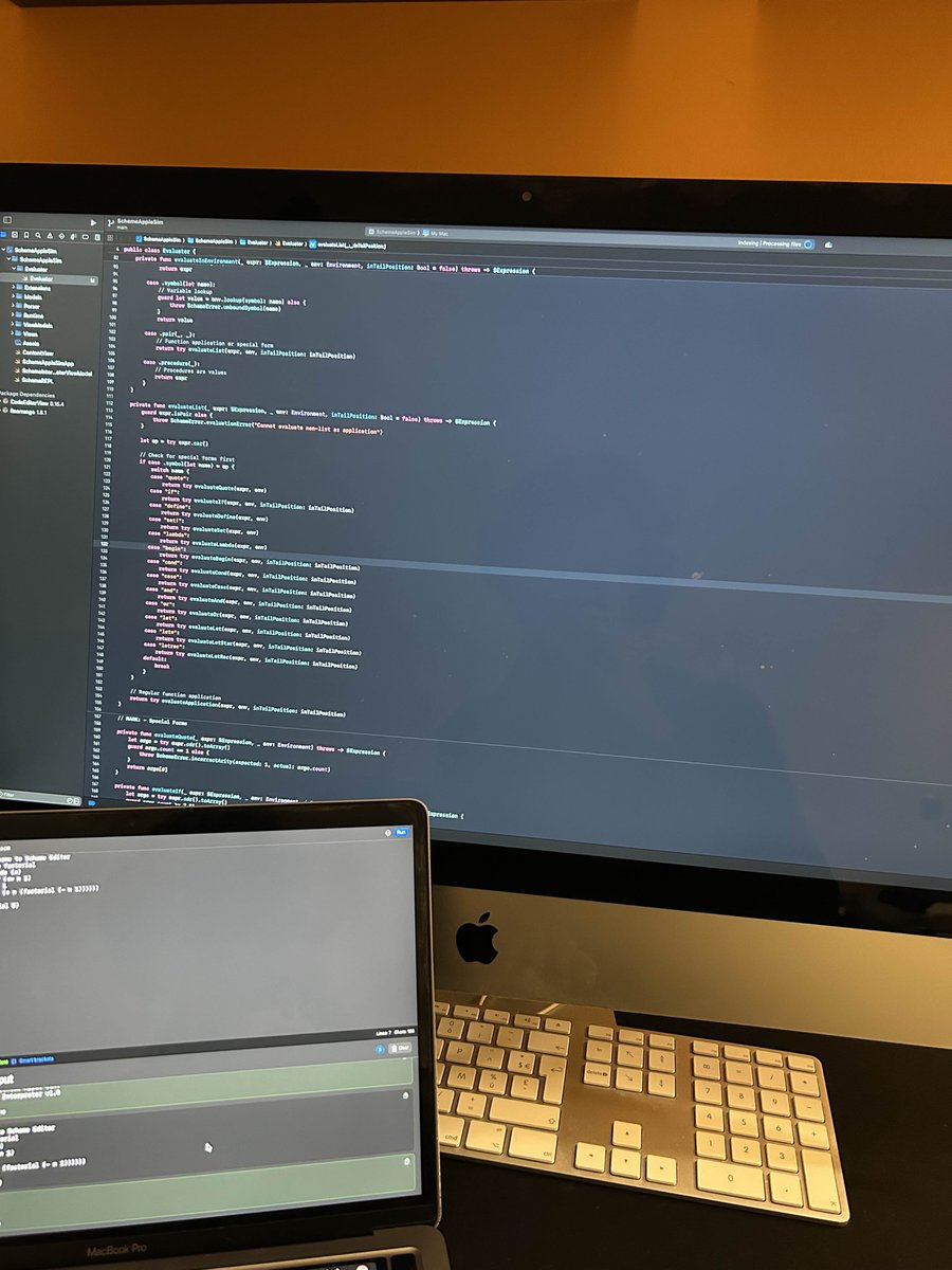 stanzerelli's tweet image. Late-night coding session on my Scheme R5RS interpreter, built entirely in Swift! 💻
Any fellow Lisp enthusiasts out there?
#swiftlang #programming #lisp #scheme #iosdevelopers